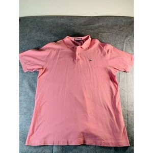 Vineyard Vines Polo Shirt Men's L  Pink Short Sleeve Logo Athletic Performance
